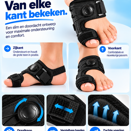HalluxComfort™ – Verstelbare Hallux Valgus Brace.