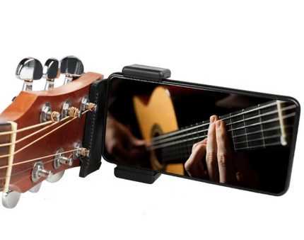 Gitaar Telefoonhouder Clip – Verstelbare Smartphone Mount voor Opnames & Live Streaming