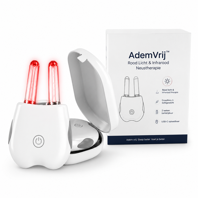 AdemVrij™ Rood Licht & Infrarood Neustherapie