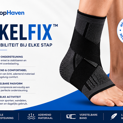 EnkelFix™ | Verstelbare Enkelbrace voor Extra Stabiliteit