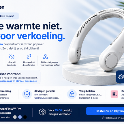 BreezeFlow™ Pro Nekventilator